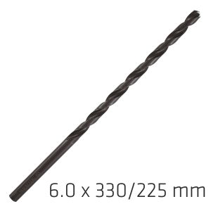 HSS DRILL BIT 6MM 330X225MM EXTRA LONG