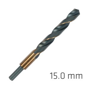 HSS SPRINT MASTER 15.0MM RED SHANK 9.5MM X1 SLEEVED DIN338 ALPEN DRILL