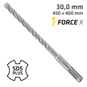 FORCE X 30.0 x 450/400  SDS-PLUS DRILL BIT X4 CUTTING EDGES
