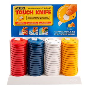 OLFA TOUCH KNIFE 60 PER BOX 4 COLOUR YEL,RED,WH,NANY