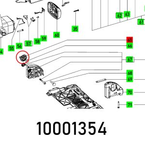 ROTARY KNOB D34 M6-8T BLUE