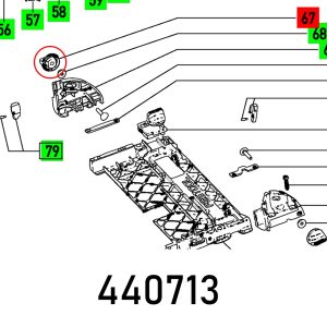 ROTARY KNOB D34 M6-8T BLUE