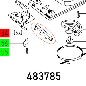 RUBBER CLAMP IN KUNSTSTOFFAUFL.6ST.