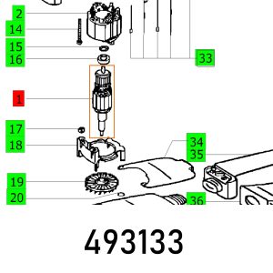 ARMATURE 230V RS 100 230V ET-BG
