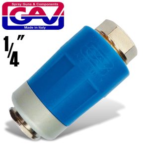 SAFETY QUICK COUPLER 1/4'F PACKAGED TWO STAGE RELEASE AIRBLOCK