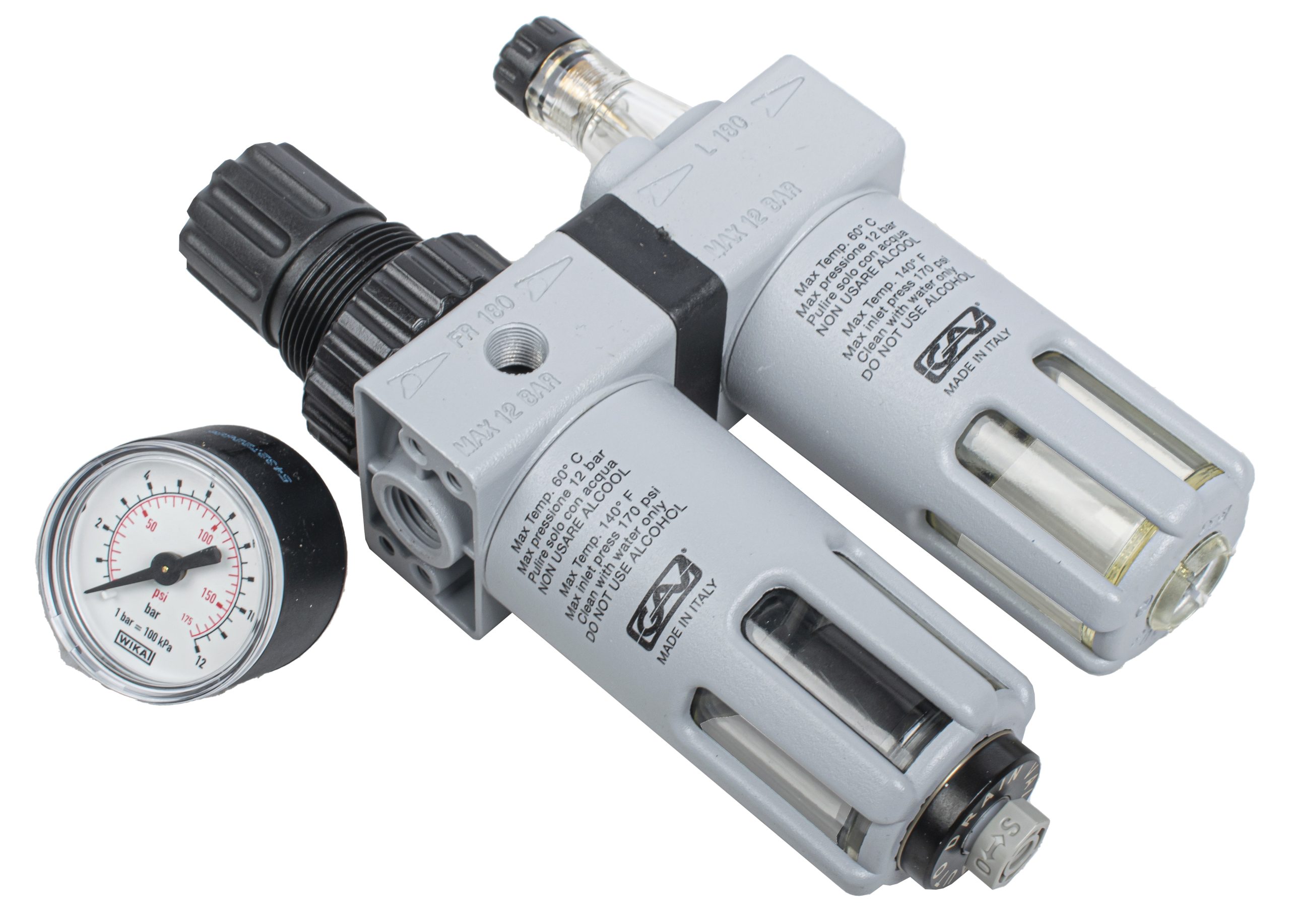 FILTER REGULATOR LUBRICATOR 1/4′ WITH AUTO DRAIN – Planet Africa