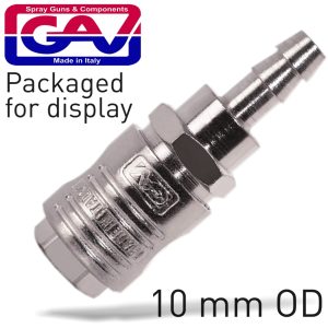QUICK COUPLER 10MM HOSE PACKAGED EUROLINE