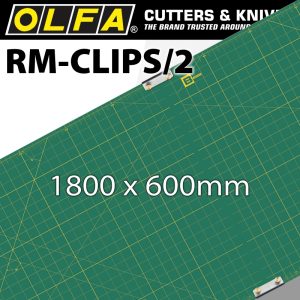 OLFA MAT SET 900 X 600MM x 2 INCL 2 JOINING CLIPS FOR ROTARY CUTTERS
