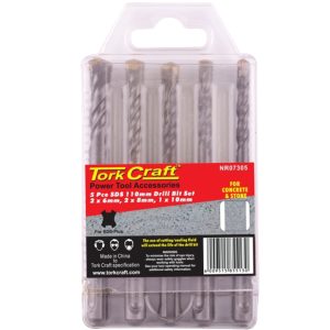 SDS 110MM  DRILL BIT SET 5PC 2 X6MM, 2 X 8MM, 1X10MM
