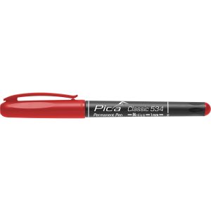 PERMANENT PEN RED MEDIUM TIP 1MM