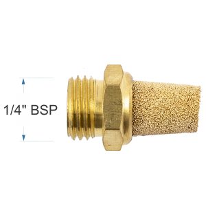 MUFFLER BRASS CONICAL 1/4' MALE