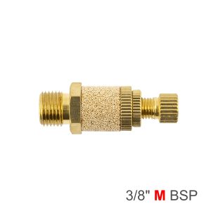 FLOW CONTROL SILENCER BRASS 3/8' M