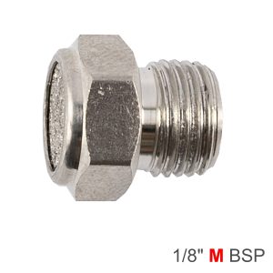 MUFFLER METAL FLAT 1/8' MALE