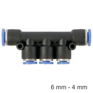 PU HOSE FITTING MANIFOLD 6MM-4MM