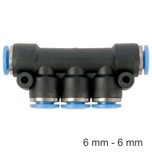 PU HOSE FITTING MANIFOLD 6MM-6MM