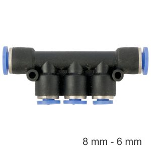 PU HOSE FITTING MANIFOLD 8MM-6MM
