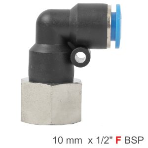 PU HOSE FITTING ELBOW 10MM-1/2 F