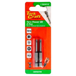 TORX TX 15 CLASSIC POWER BIT 50MM 2PC CARDED