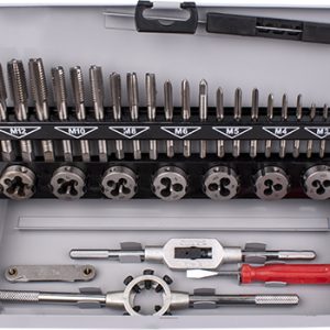 TAP AND DIE SET 32PCE 3-12MM HSS IN STEEL CASE