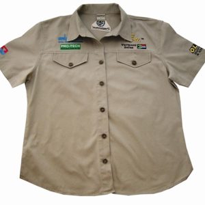 VERMONT LADIES COTTON SHIRT STONE 3XL