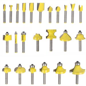 ROUTER BIT SET 24PC ALUM.CASE 1/4'