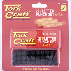 LETTER PUNCH SET 8MM (A-Z) CAPITAL BLACK FINISH