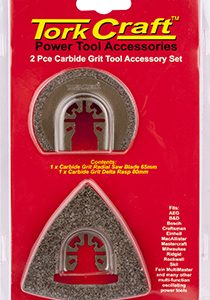 QUICK CHANGE OSCILLATING CARBIDE GRIT ACCESSORY KIT 2PC