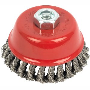 WIRE CUP BRUSH 100 X M14 KNOTTED STAINLESS STEEL BULK