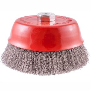 WIRE CUP BRUSH 150 X M14 CRIMPED STAINLESS STEEL TCW