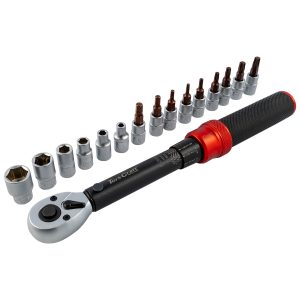 TORQUE WRENCH 1/4' SOCKETS & BIT SET 16PC