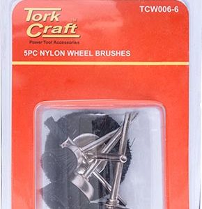 WIRE BRUSHES MINI 5PC NYLON 3.2mm SHAFT ASSORTED SHAPES