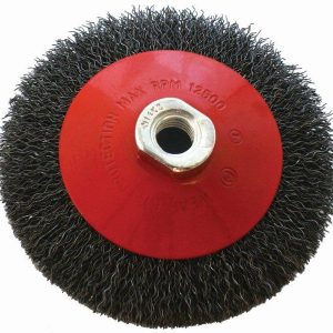 WIRE CUP BRUSH CRIMPED BEVEL PLAIN 115MMXM14 BLISTER