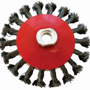 WIRE CUP BRUSH TWISTED BEVEL PLAIN 115MMXM14 BLISTER
