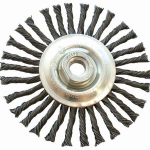 WIRE WHEEL BRUSH SINGLE SECTION TWISTED PLAIN 115MMXM14 BLISTER